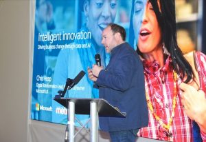 Photo of Chris Heap, Digital Transformation Lead at Microsoft presenting at Metro Forum 2019