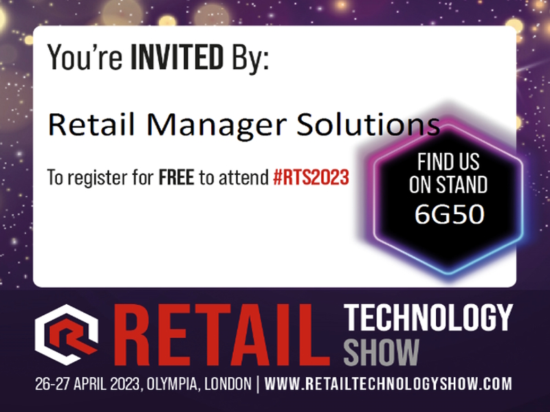 RMS to attend the Retail Technology Show – 26-27 April 2023, Olympia, London